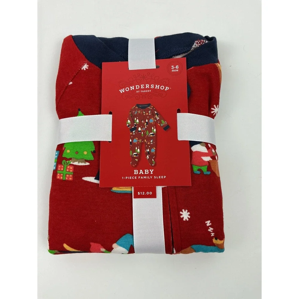 Wondershop Target Baby Christmas Pajamas 3-6 Months One-Piece Family Sleep‎
